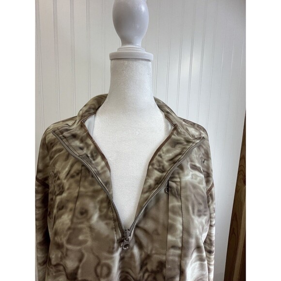 Aquawear Camo Long Sleeve Fishing/Outdoor short. 1/4 Zip Front W/ Pocket.Sz Lg. - Picture 7 of 12